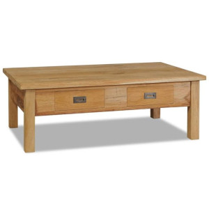 Stolik kawowy, lite drewno tekowe, 100 x 60 x 35 cm