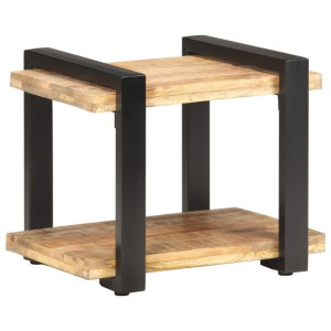 Szafka nocna, 50x40x40 cm, surowe drewno mango