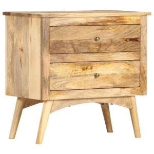 Stolik nocny, 65x35x60 cm, lite drewno mango