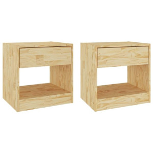 Szafki nocne, 2 szt., 40x31x40 cm, lite drewno sosnowe