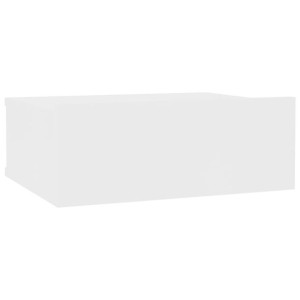 Wisząca szafka nocna, biała 40x30x15 cm materiał drewnopochodny