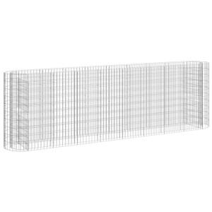 Podwyższona donica gabionowa galwanizowane żelazo 330x50x100 cm