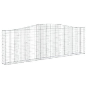 Łukowaty kosz gabionowy 400x30x120/140 cm, galwanizowane żelazo