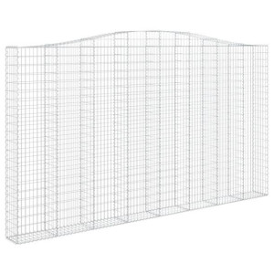Łukowaty kosz gabionowy 400x30x220/240 cm, galwanizowane żelazo