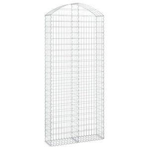 Łukowaty kosz gabionowy 100x30x220/240 cm, galwanizowane żelazo