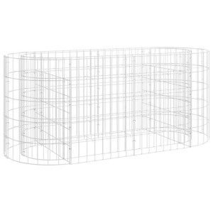 Podwyższona donica gabionowa, galwanizowane żelazo 120x50x50 cm