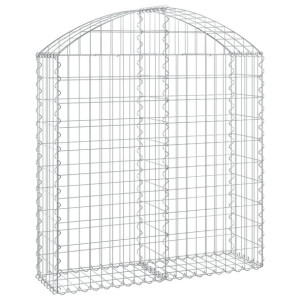 Łukowaty kosz gabionowy 100x30x100/120 cm, galwanizowane żelazo