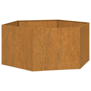 Donica, rdzawa, 90x90x45 cm, stal kortenowska