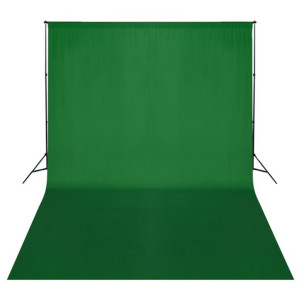 vidaXL System zawieszenia tła z zielonym tłem 500 x 300 cm