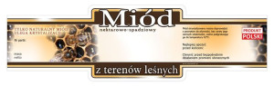 Paczka etykiet na miód z terenów leśnych 185x55 (100 szt) - wzór E226