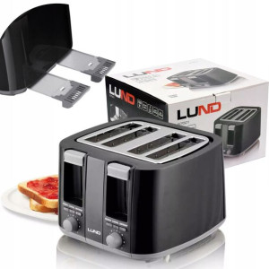 Lund Toster 1300-1500w Czarny 4 Tosta Regulacja