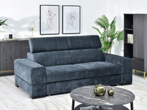 Designerska Sofa Dwuosobowa Beverly Do Salonu Ciemnoszara
