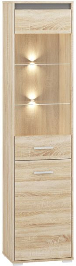 Witryna do salonu sonoma kredens z LED AVO 05