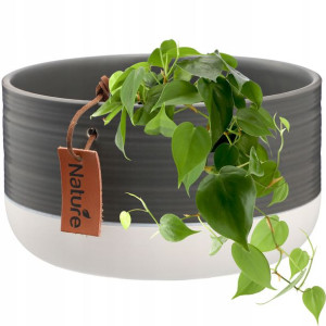 Kadax Doniczka Ceramiczna 17x9cm Osłonka Szara