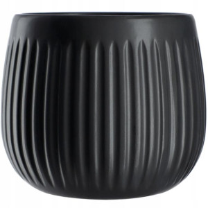 Kadax Doniczka Ceramiczna 14cm Osłonka Czarna