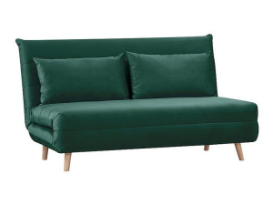 Sofa rozkładana welurowa SPIKE II VELVET zielona Signal