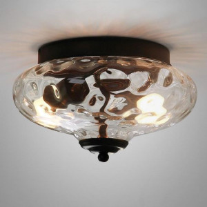 Szklana Lampa Sufitowa Flush Mount Eklektyczna A