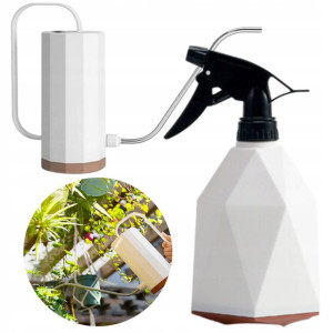 Konewka Biała Zestaw 1,2l + Opryskiwacz 0,6l