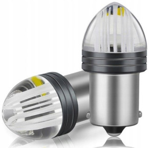 Żarówki Led P21w 9smd Ba15s 6000k Zestaw 2szt Amio