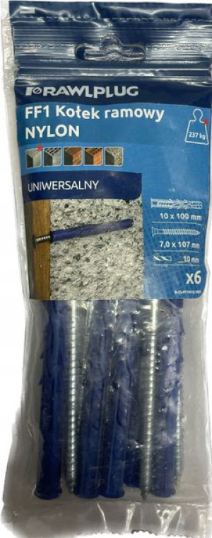 Kołek rozporowy uniwersalny 10mm 100mm 6 Rawlplug