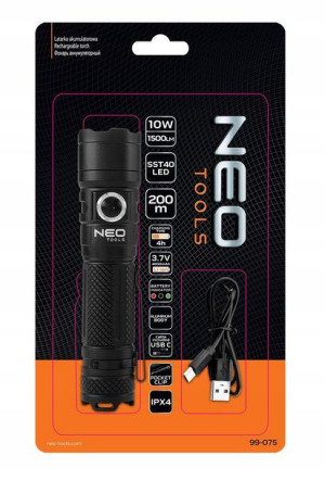 Latarka akumulatorowa USB C 1500 lm SST40 LED NEO