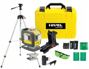 Laser krzyżowy Nivel CL4D-G 4x360 zielony Statyw