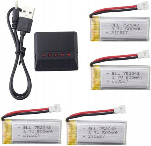 Zestaw 4szt Akumulator Bateria do DRONA 500mAh