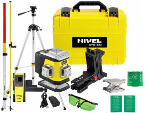 Laser krzyżowy Nivel System CL3G zielony ZESTAW