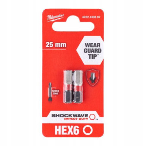 Bit Shockwave Hex 6 25mm-2szt. Milwaukee