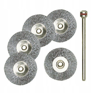 Szczotki druciane na trzpieniu Proxxon 22mm Inox 5