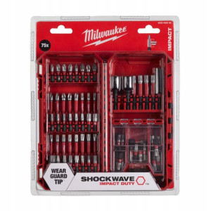Zestaw bitów udarowych 75szt. Milwaukee PACKOUT