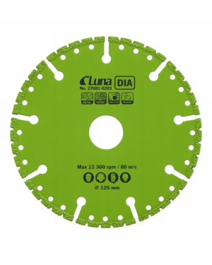 Tarcza tnąca wielofunkcyjna DIA 125x1x22,23mm Luna