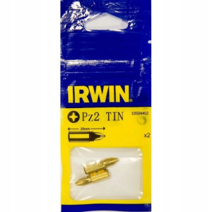 Bit PZ2 25mm Pozidriv TIN 1/4cal (2 szt.) IRWIN