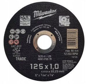 Tarcza do cięcia metalu stali inox 125 1 MILWAUKEE