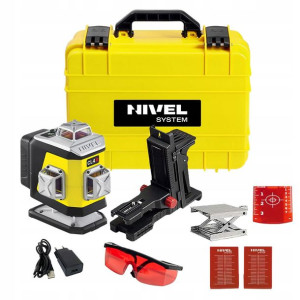 Laser krzyżowy Nivel System CL4R czerwony 4x360