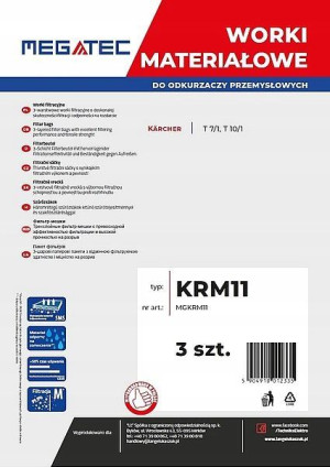 Worki materiałowe do odkurzacza Karcher 10l 3 szt