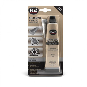 K2 CZARNY SILIKON +350 85G Wysokotemperaturowy
