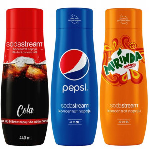 SODASTREAM Syrop zestaw COLA + PEPSI + MIRINDA