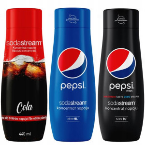 SODASTREAM Koncentrat COLA + PEPSI + PEPSI MAX