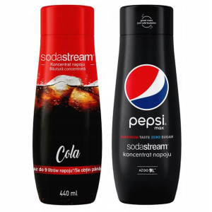 SODASTREAM Koncentrat zestaw smak COLA + PEPSI MAX