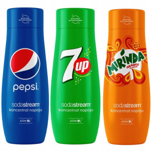 SODASTREAM Zestaw syrop PEPSI + 7UP + MIRINDA