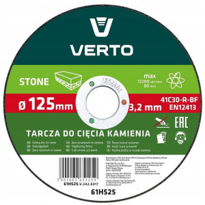 Tarcza tnąca do kamienia 125x3.2x22.2 61H525 VERTO