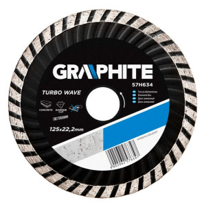 Tarcza diamentowa 125x22.2 mm, turbo wave GRAPHITE