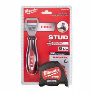 Taśma miernicza STUD 5M + otwieracz Milwaukee
