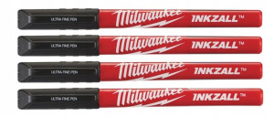 Cienkopisy czarne zmywalne 4szt. INKZALL Milwaukee