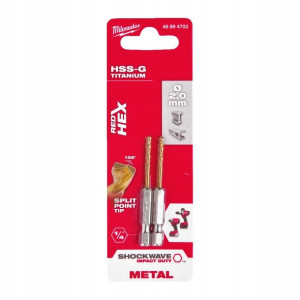 Wiertło do metalu HSS-G Tin 2mm 1/4 HEX MILWAUKEE