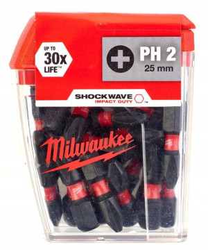 Shockwave bity Phillips PH2 25mm 25szt MILWAUKEE