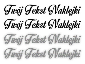 TWÓJ TEKST NAKLEJKI - Naklejka na samochód na auto - ODBLASKOWA