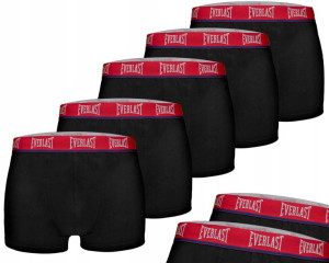 EVERLAST bokserki męskie, bawełna 5-PAK CZARNE XL
