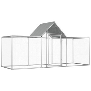 vidaXL Woliera dla kur, 3 x 1 x 1,5 m, galwanizowana stal